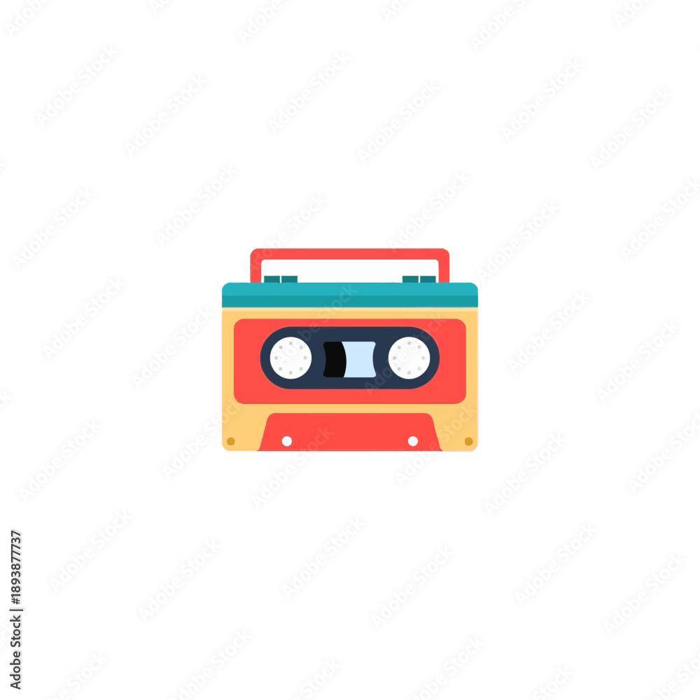 Naklejka premium audio cassette isolated on white
