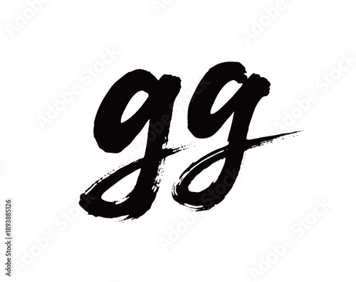 Gg Handwritten brush characters
