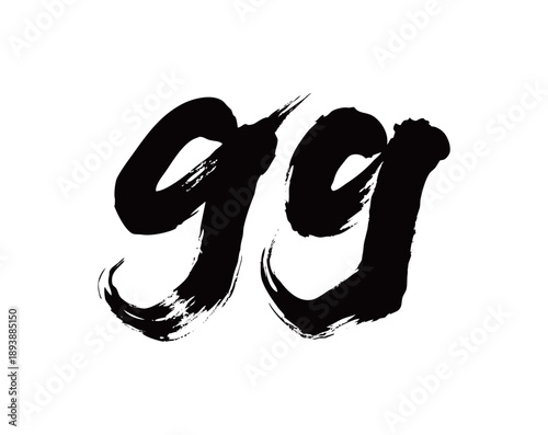 Gg Handwritten brush characters
