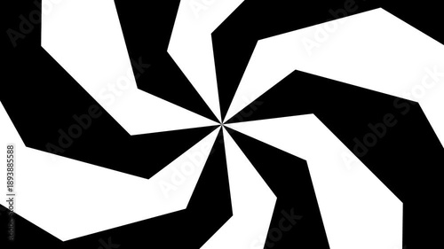 4k seamless looping spiral deep hypnotic suction effect, optical illusion background set. Black and white striped pattern. Geometric tunnel hypnotic psychedelic BG.