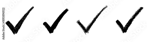 Crayon texture tick shape design element