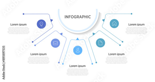 A 5-segment semi-circle infographic is a popular visual design for presentations, dividing a half-circle into five equal or customizable parts to showcase steps, stages, or data points effectively.