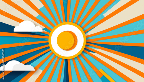 retro sunburst illustration...