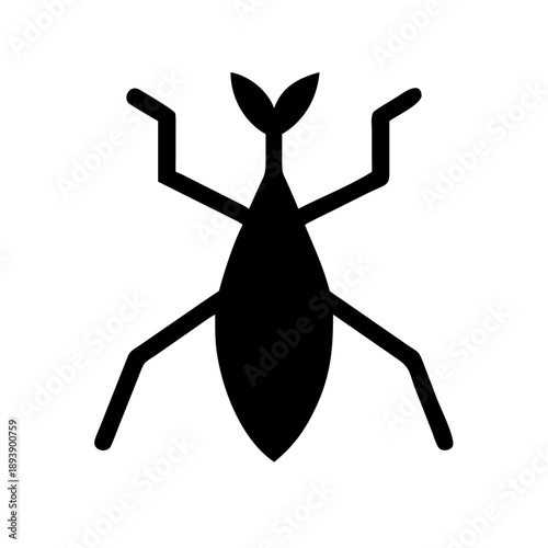 Walking leaf insect illustration, a master of camouflage in nature