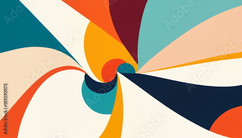 curved abstract swirl of bo...