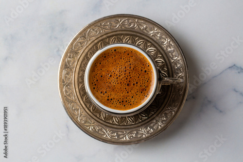 Foto A cup of Turkish coffee or Greek coffee