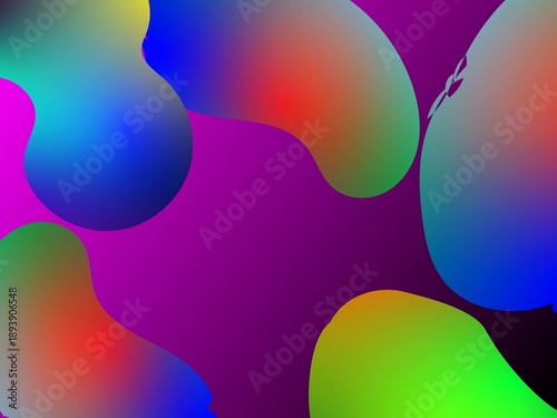Vibrant Abstract Gradient Blobs on Purple Background
Colorful Liquid Shapes with Smooth Neon Gradients