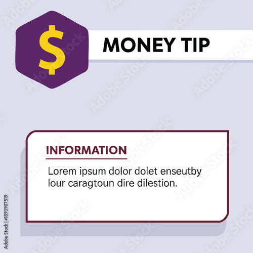 Money Tip. Information. Finance. Business. Concept.