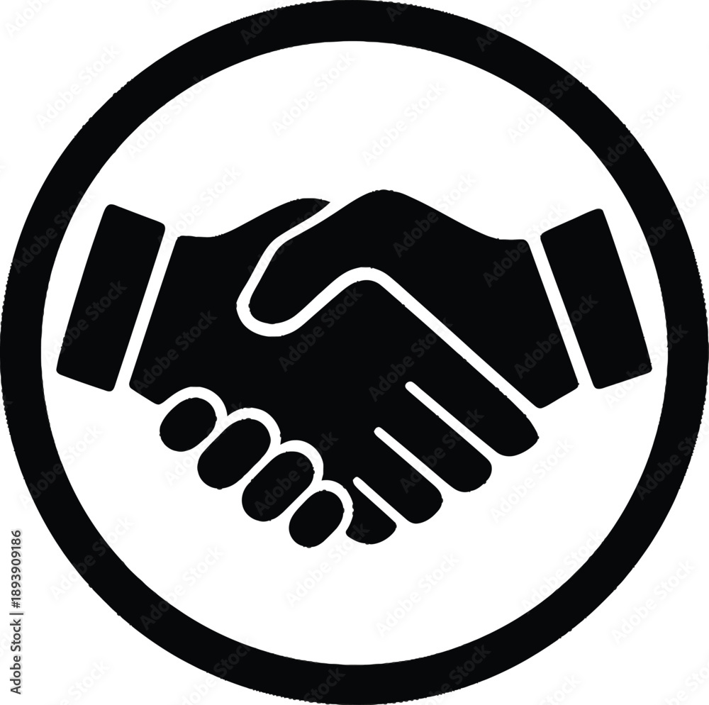 Fototapeta premium handshake icon vector illustration