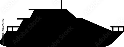 Ship or boat icon. Water transport vessels travel symbol.