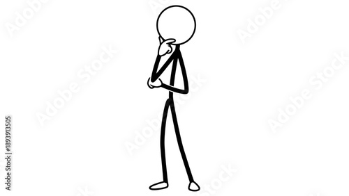 Simple stick figure illustration of a person talking on the phone.
