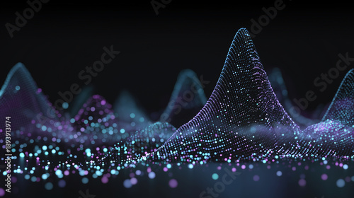 A professional illustration depicting AI-based time series forecasting and trend analysis.