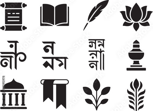 Collection of Symbols and Icons for Culture and Religion
