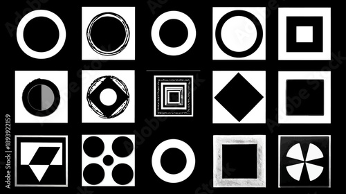 Geometric Sacred Symbols Collection. Abstract Esoteric Mystery Signs Set. Spiritual Alchemy Ornaments, Astrology Vector Art.