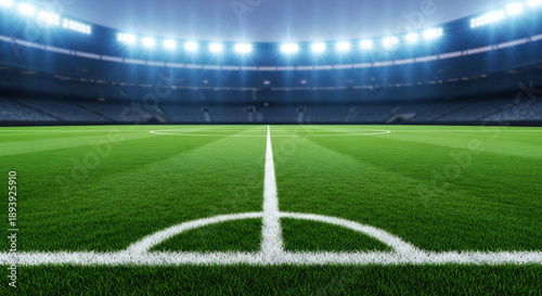 Wallpaper Mural Football Field Lights Gleam Magnificently at Stadium Scenery Torontodigital.ca