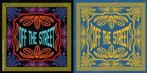 BANDANA VINTAGE OFF THE STREET 90S NEON COLOR AND GOLD COLOR