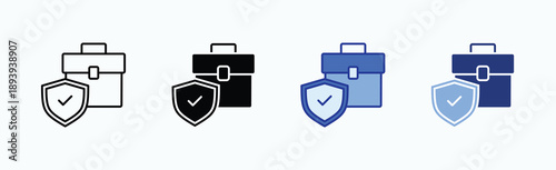 Job Icon Sheet Multiple Style Collection Isolated Vector