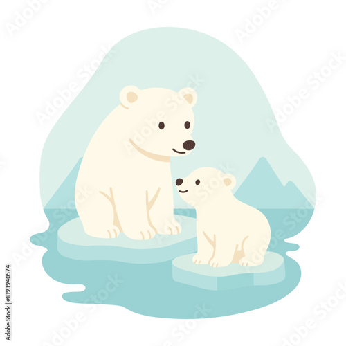 International Polar Bear Day Environmental Awareness Illustration