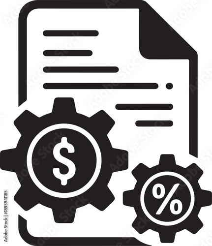 Wallpaper Mural Financial document management automation and optimization with dollar symbol and gear icon
 Torontodigital.ca