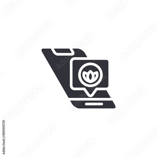 Stacked spa towels with lotus emblem icon representing beauty salon supplies, hygiene essentials, and professional wellness equipment.