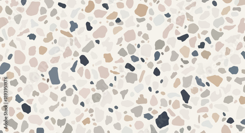 Elegant Terrazzo Pattern with Neutral Tones for Modern Design Applications and Decoration