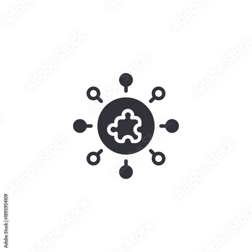 Cloud network connection icon symbolizing distributed systems, online integration, and secure data exchange.