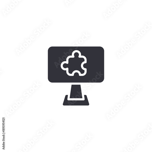 Computer monitor with cloud symbol representing web application access, browser interface, and online platform usage.