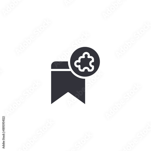 Bookmark ribbon with cloud symbol representing saved online resources, web storage, and favorite digital content.