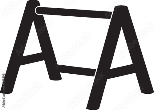 Electrical Cable Drum Stand Empty Black Silhouette Icon