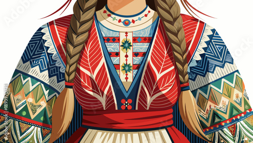 Very beautiful close-up of an American Appalachian women’s folk dress with modest design and woven fabric texture, isolated on white background, reflecting mountain heritage and traditional craftsmans