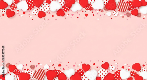 Hearts float tenderly in lovely Valentine's Day scene