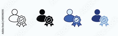 Reputation Icon Sheet Multiple Style Collection Isolated Vector