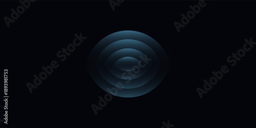 Sound wave. Signal concentric circle. Round light effect. Wifi range. Radio station signal. Water ripple with circle waves. A place or a painful point. Radar screen. Vector effect.