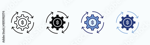 Continuity Icon Sheet Multiple Style Collection Isolated Vector