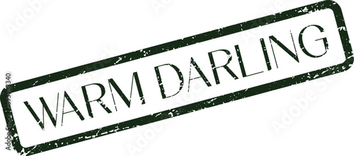 Warm Darling Approval Mark with Distressed Effect for Authentic Vintage Documentation
