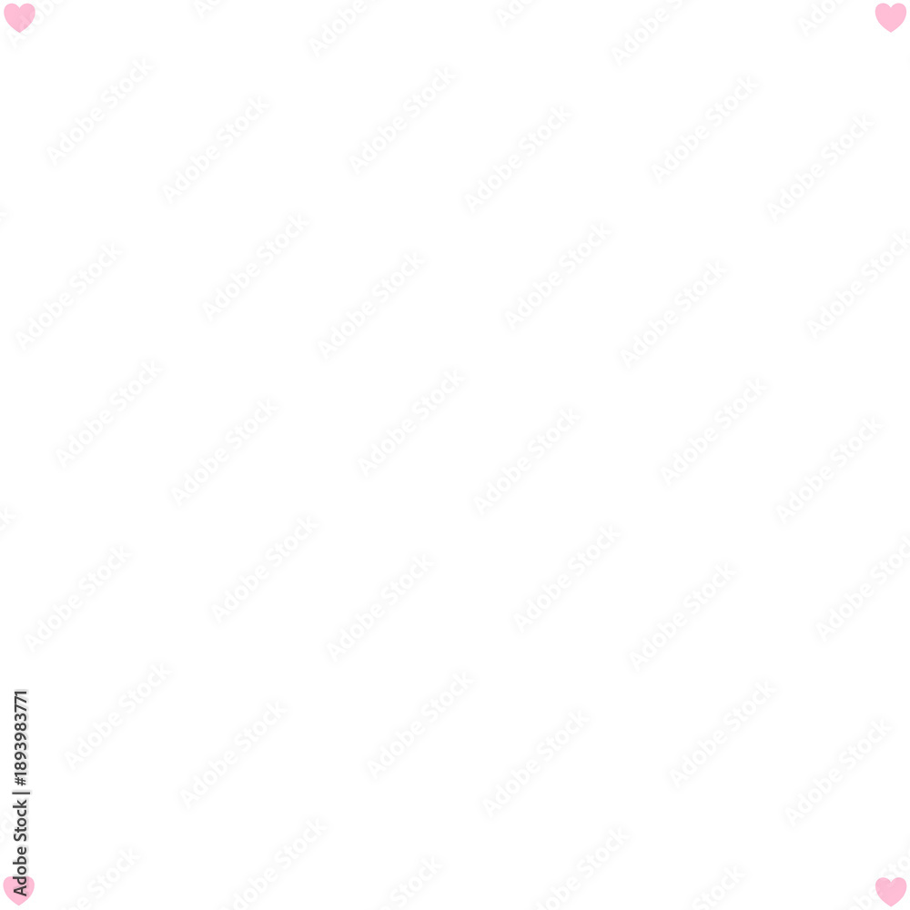 Fototapeta premium cute corner line design with cute small heart decoration
