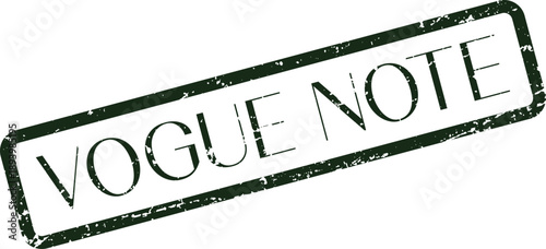 Vogue Note stylish green stamp with a vintage distressed look for important messages
