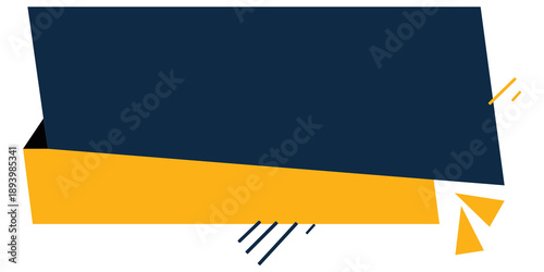 Blue And Yellow Text Box Big Sale Discount Offer Banner Lower Third Design