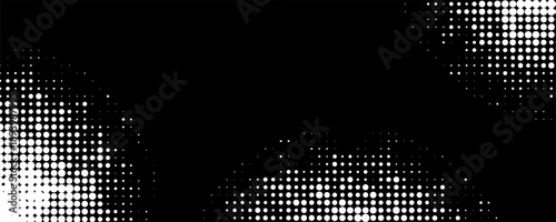 Set of black halftone dots background. dots style