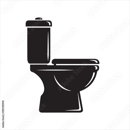 vector illustration of toilet bowl