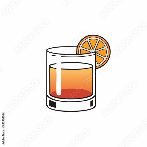 Refreshing Citrus Cocktail: A vibrant, artful depiction of a cocktail, adorned with a citrus slice, inviting relaxation and refreshment.