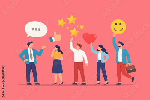 Happy People With Good Reviews