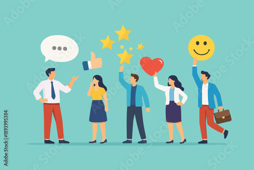 Happy People With Good Reviews