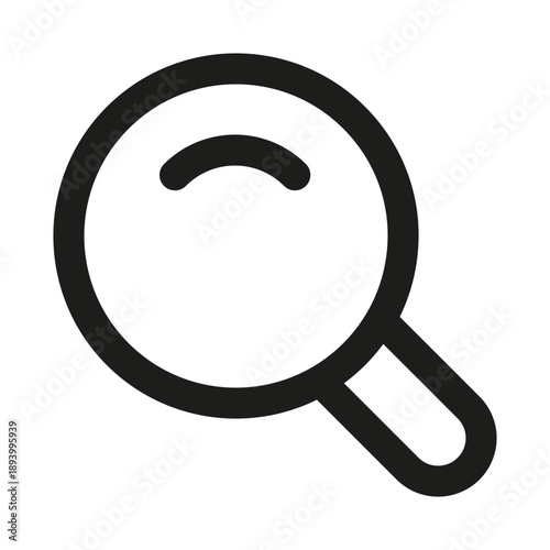 Magnifier search professional line icon. Professional Line Vector Icon with modern lookup and investigation concept, minimal clean outline design and scalable discovery symbol