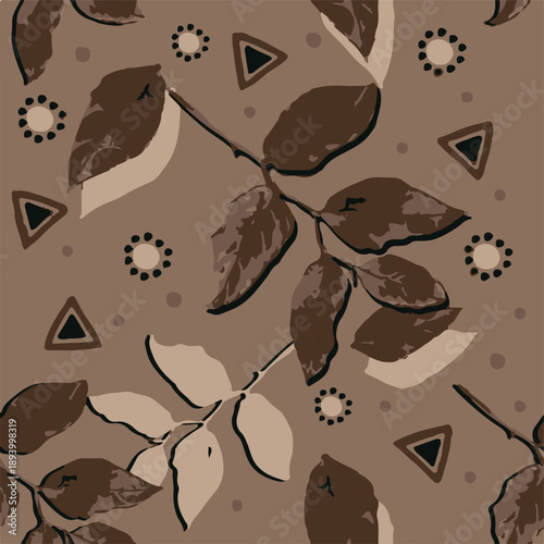 Big flowers pattern, upscale floral pattern. graphical textures floral, trendy colors pattern , flowers background with leaves. vector illustration.