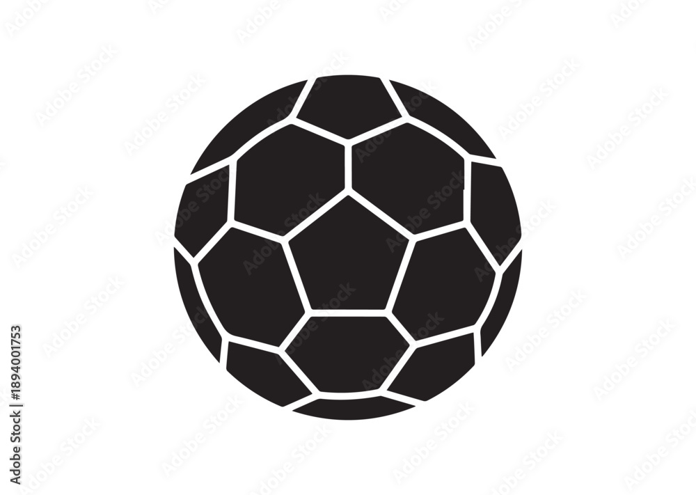 Obraz premium Soccer Ball Icon, Editable Solid Vector Illustration