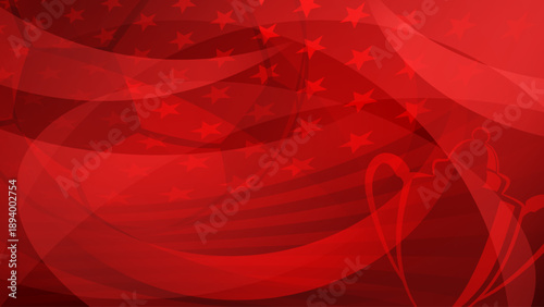 Red USA World Cup-themed background with translucent stars and stripes in various shades of red.