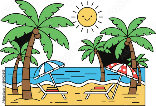 sunset illustration background