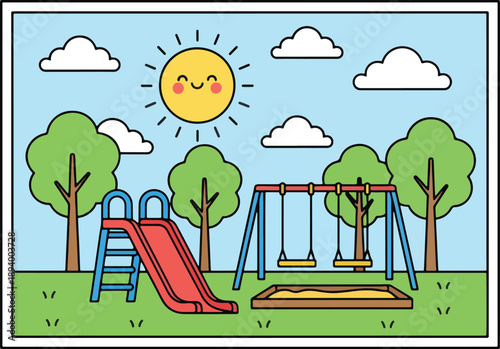 sunset illustration background