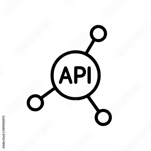 Simple api icon vector